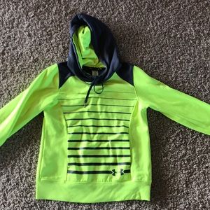 Neon Yellow + Gray Under Armour Storm Hoodie
